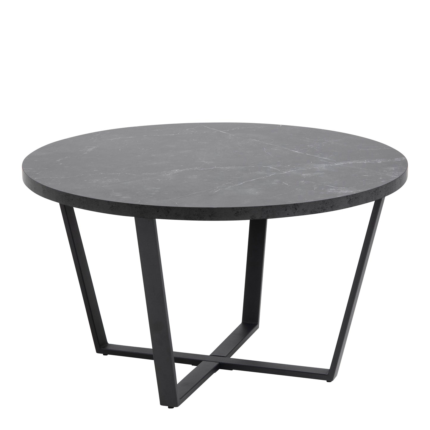 Cote | Furniture Amble Coffee Table, Round with Black Marble Top - Black Legs Amble, Coffee Tables 90A0000085723