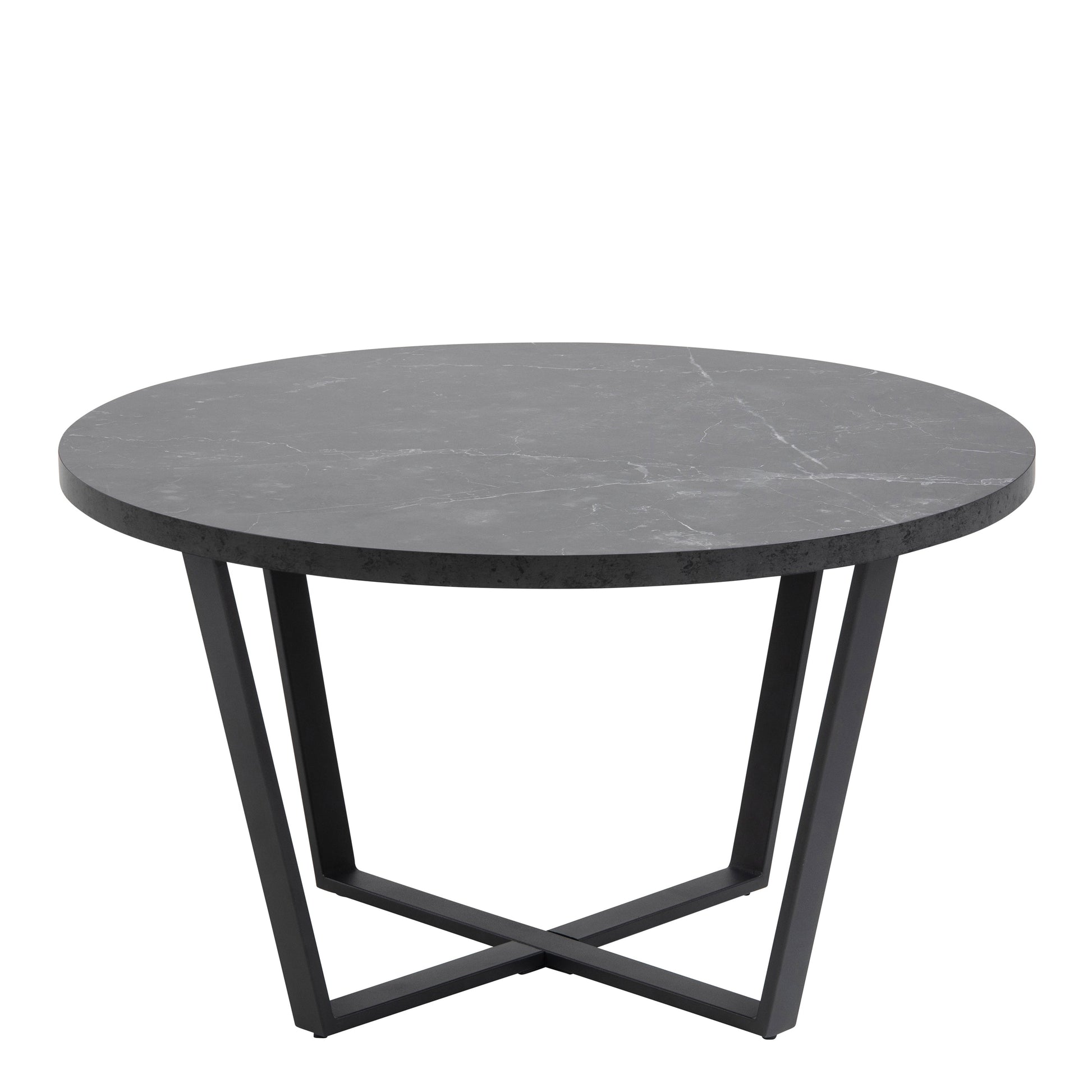 Cote | Furniture Amble Coffee Table, Round with Black Marble Top - Black Legs Amble, Coffee Tables 90A0000085723