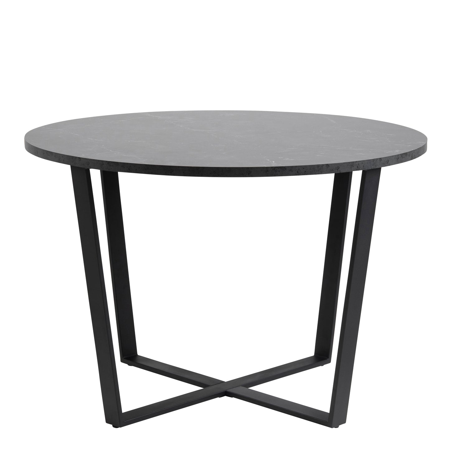 Cote | Furniture Amble 4 Seater Dining Table, Round with Black Marble Top - Black Legs Amble, Dining Tables 90A0000085738