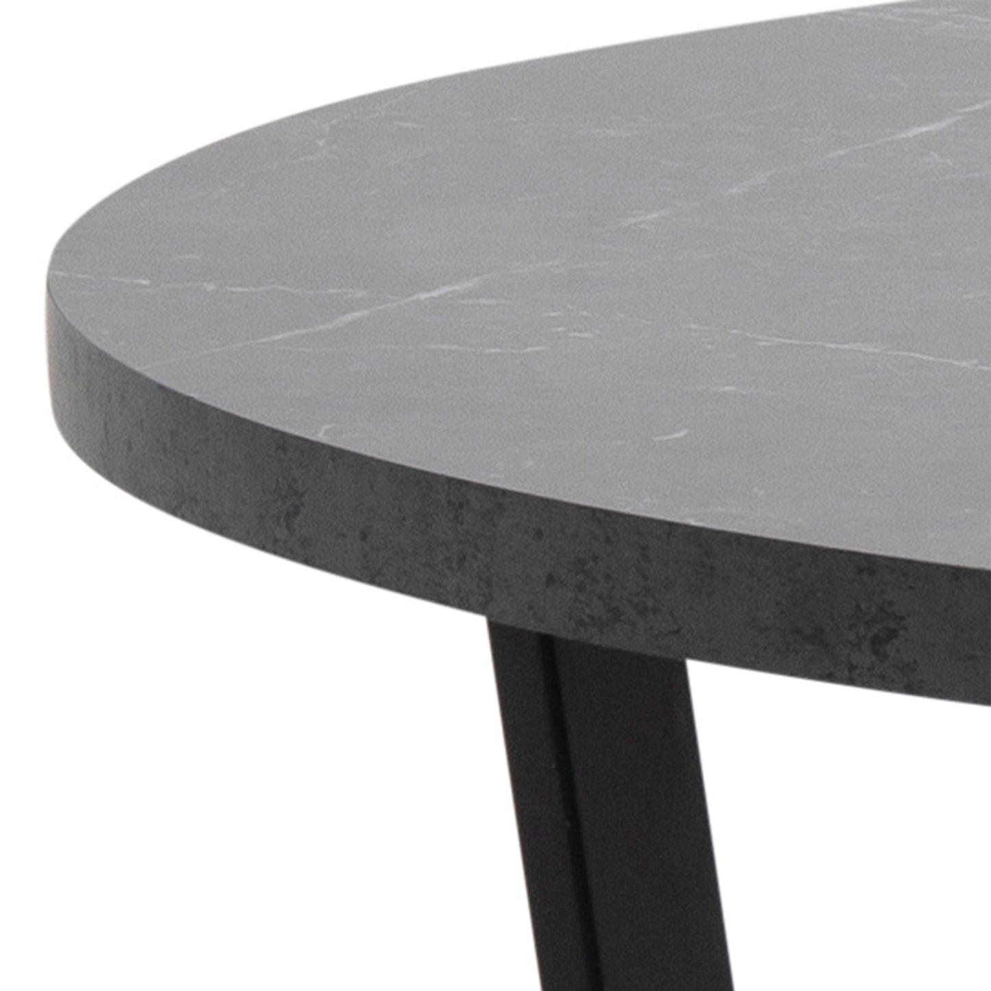 Cote | Furniture Amble 4 Seater Dining Table, Round with Black Marble Top - Black Legs Amble, Dining Tables 90A0000085738