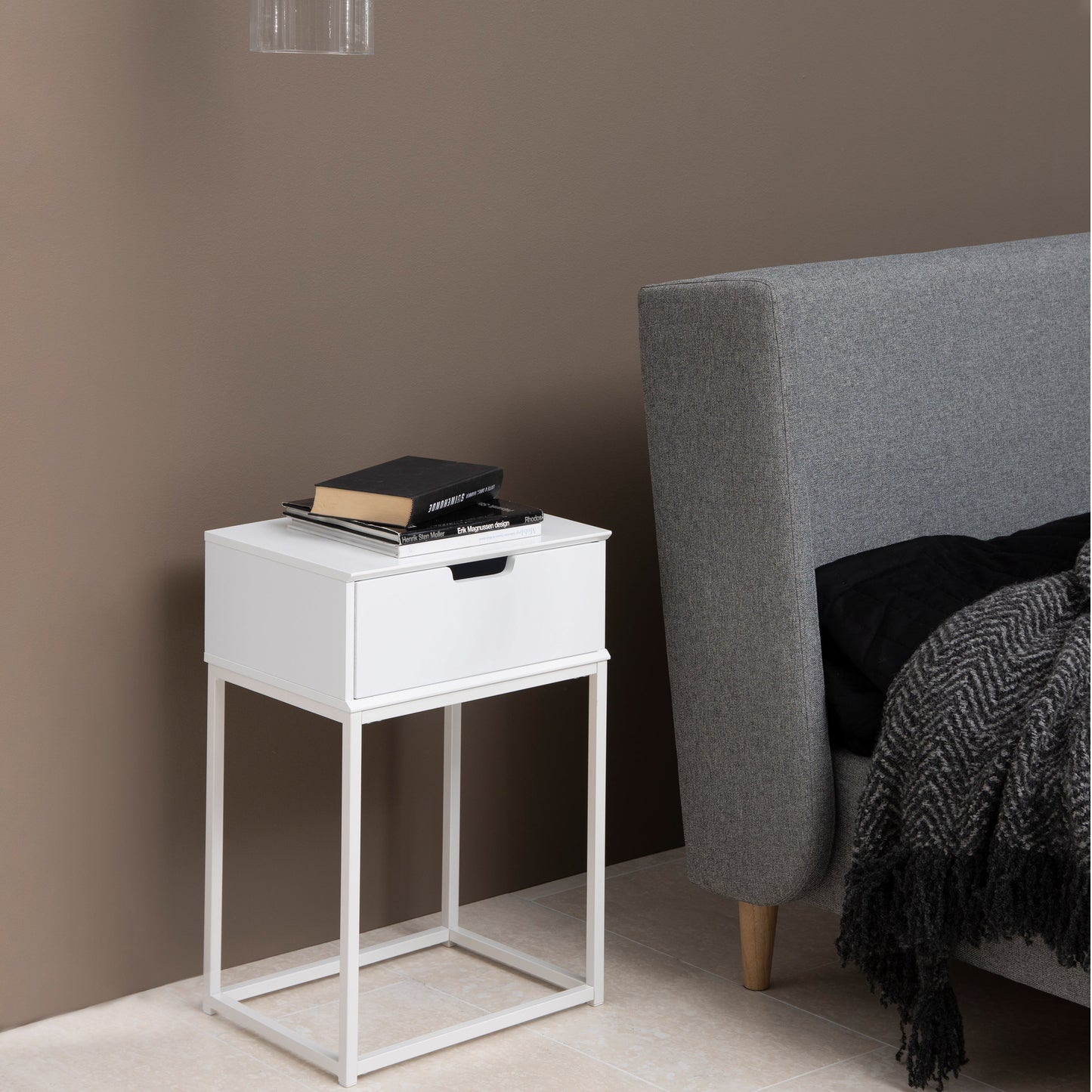 Cote | Furniture Mitra Bedside Table - 1 Drawer - White Mitra, Bedside Tables 90A0000086244