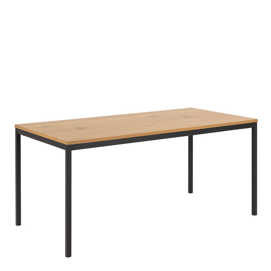 Cote | Furniture Seaford 4-6 Seater Dining Table - Black & Oak Seaford, Dining Tables 90A0000086912