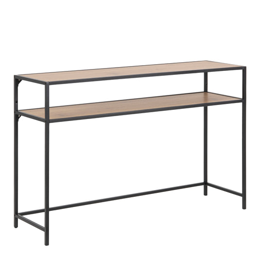 Cote | Furniture Seaford Console Table, Metal Frame with Oak Top - Black Seaford, Console Tables 90A0000087427