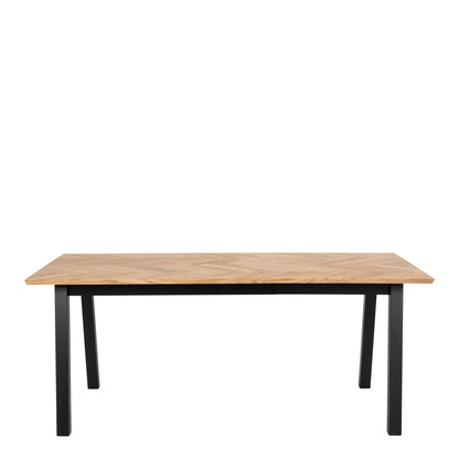 Cote | Furniture Brighton 4-6 Seater Dining Table in Oak with Herringbone Effect Brighton, Dining Tables 90A0000087594