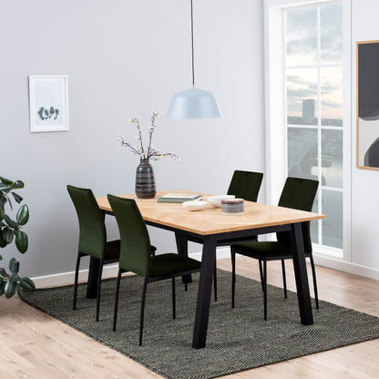 Cote | Furniture Brighton 4-6 Seater Dining Table in Oak with Herringbone Effect Brighton, Dining Tables 90A0000087594