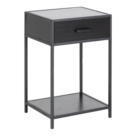 Cote | Furniture Seaford Bedside Table, 1 Drawer - Black Seaford, Bedside Tables 90A0000087997