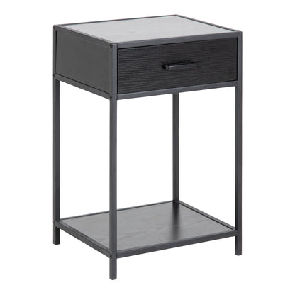 Cote | Furniture Seaford Bedside Table, 1 Drawer - Black Seaford, Bedside Tables 90A0000087997