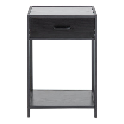 Cote | Furniture Seaford Bedside Table, 1 Drawer - Black Seaford, Bedside Tables 90A0000087997