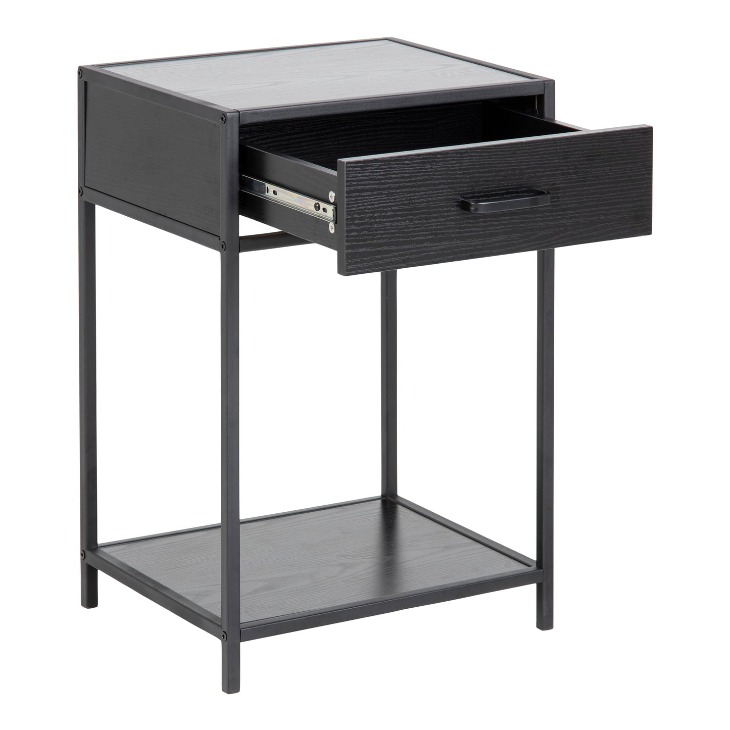 Cote | Furniture Seaford Bedside Table, 1 Drawer - Black Seaford, Bedside Tables 90A0000087997