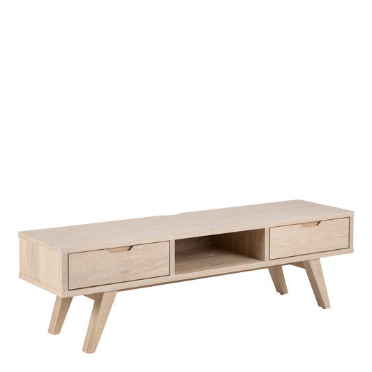 Cote | Furniture A-Line TV Unit 2 Drawer - White Oak A-Line, TV Stands 90A0000088322