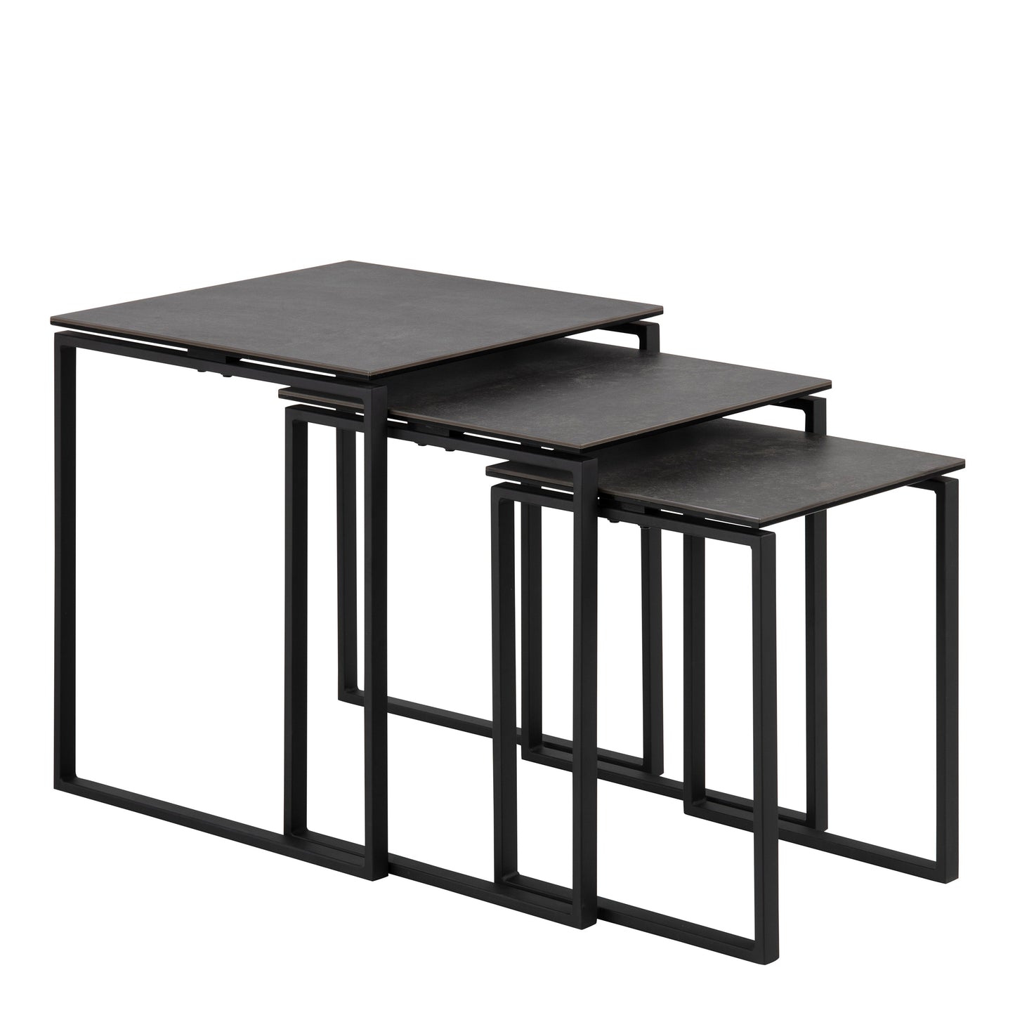 Cote | Furniture Katrine Nest of Tables Cereamic - Black (Set of 3) Katrine, Nest of Tables 90A0000088531