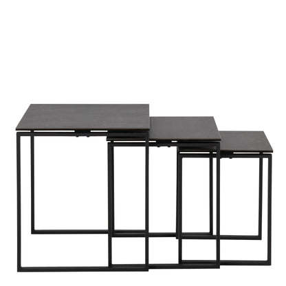 Cote | Furniture Katrine Nest of Tables Cereamic - Black (Set of 3) Katrine, Nest of Tables 90A0000088531