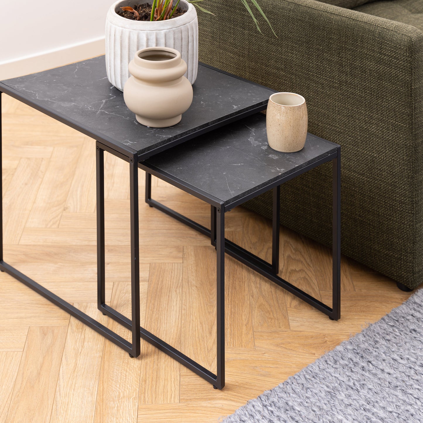 Cote | Furniture Infinity Nest of Tables - Black (Set of 2) Infinity, Nest of Tables 90A0000088559