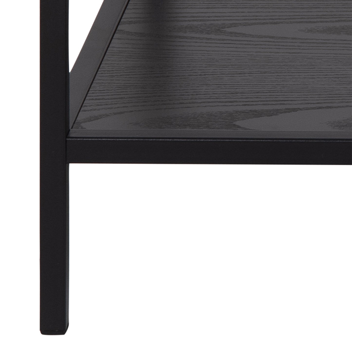 Cote | Furniture Seaford Coffee Table Set, Metal Frame with Glass Top - Black (Set of 2) Seaford, Coffee Tables 90A0000088766