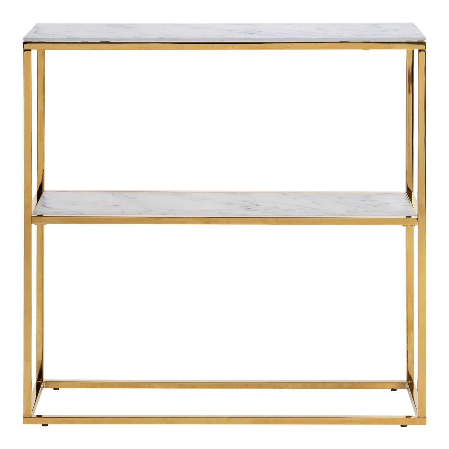 Cote | Furniture Alisma Console Table with Marble Effect Glass Top - Gold Alisma, Console Tables 90A0000089174