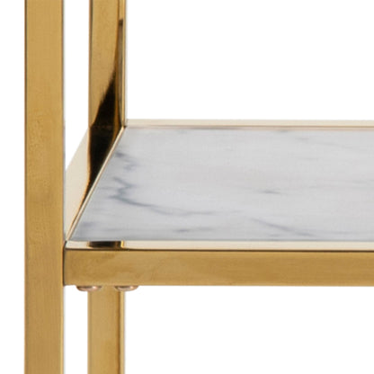 Cote | Furniture Alisma Console Table with Marble Effect Glass Top - Gold Alisma, Console Tables 90A0000089174