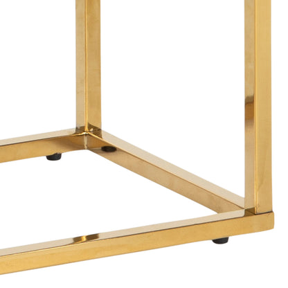 Cote | Furniture Alisma Console Table with Marble Effect Glass Top - Gold Alisma, Console Tables 90A0000089174