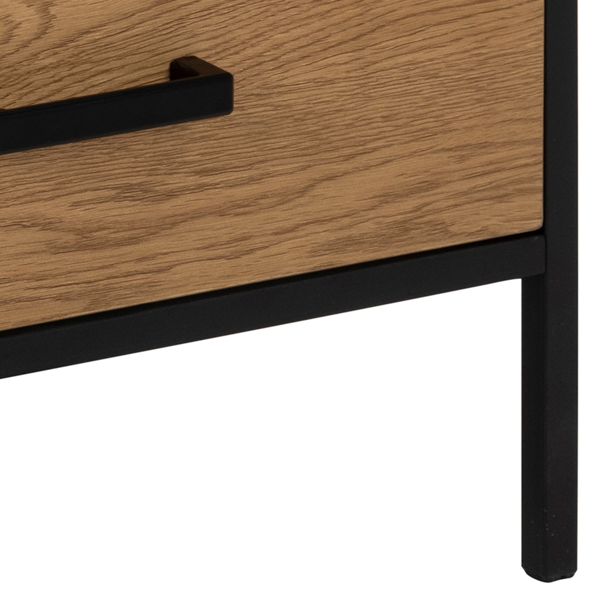 Cote | Furniture Seaford TV Unit, 2 Drawer - Black & Oak Seaford, TV Stands 90A0000089558