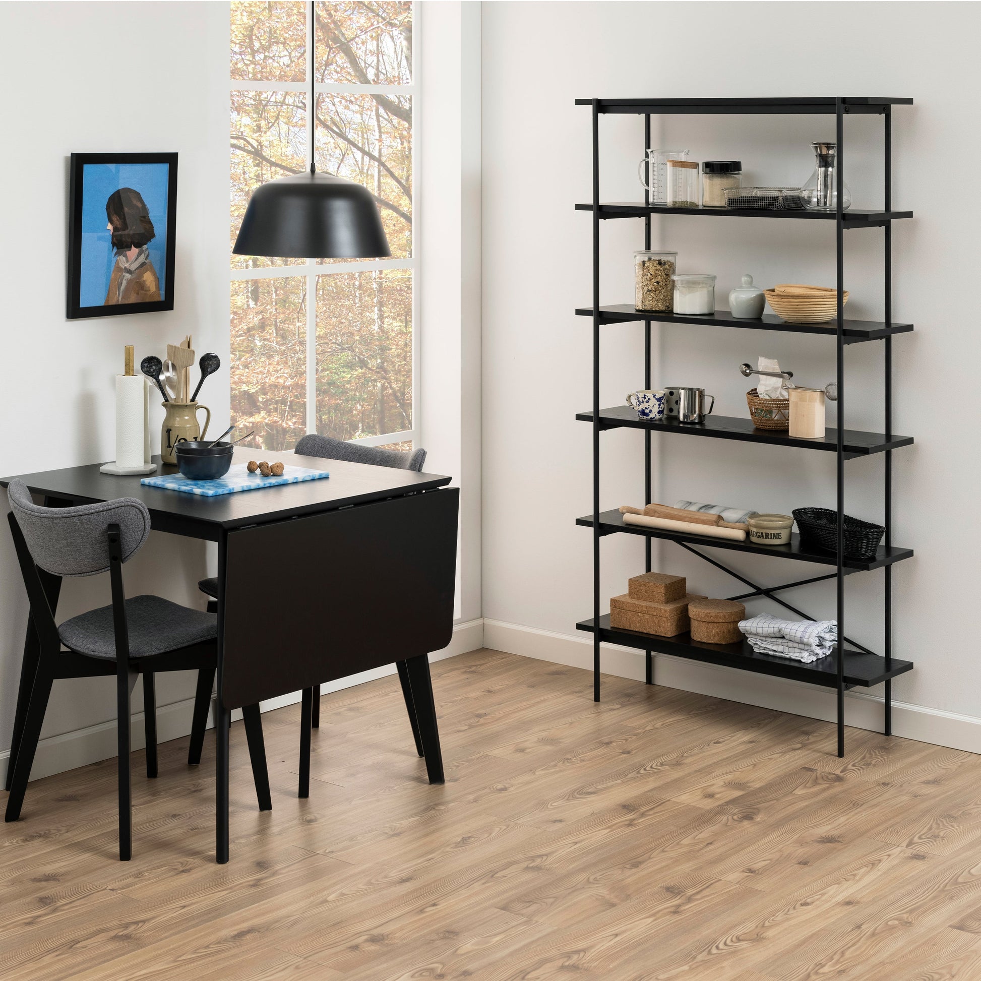 Cote | Furniture Angus Bookcase with 5 Shelves - Black Angus, Bookcases 90A0000090081