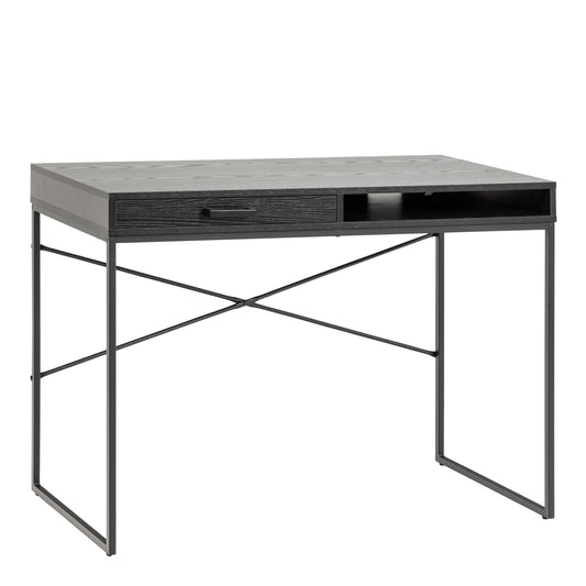 Cote | Furniture Seaford Desk, 1 Drawer - Ash Black Seaford, Dressing Tables & Desks 90A0000090615