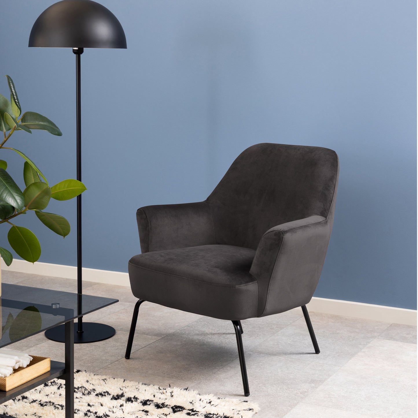 Cote | Furniture Melissa Lounge Chair - Dark Grey Melissa, Accent Chairs & Armchairs 90A0000090653