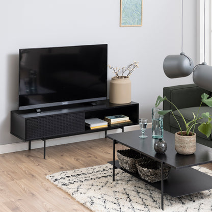 Cote | Furniture Angus TV Unit with 1 Sliding Door - Black Angus, TV Stands 90A0000090711