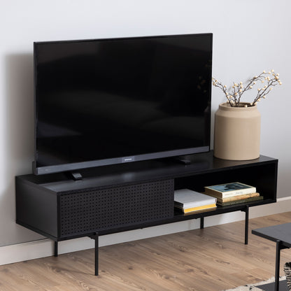 Cote | Furniture Angus TV Unit with 1 Sliding Door - Black Angus, TV Stands 90A0000090711