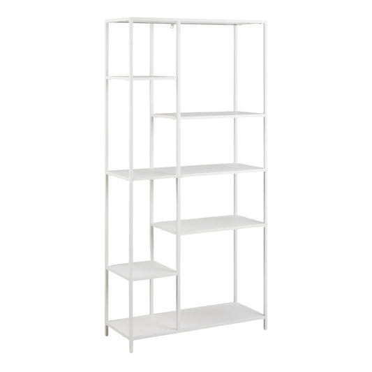 Cote | Furniture Newcastle Bookcase Asymmetrical, 6 Shelves - White Newcastle, Bookcases 90A0000090981