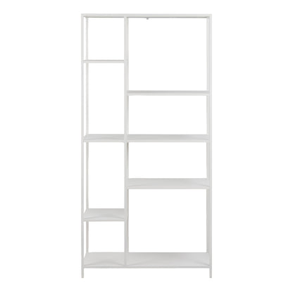 Cote | Furniture Newcastle Bookcase Asymmetrical, 6 Shelves - White Newcastle, Bookcases 90A0000090981