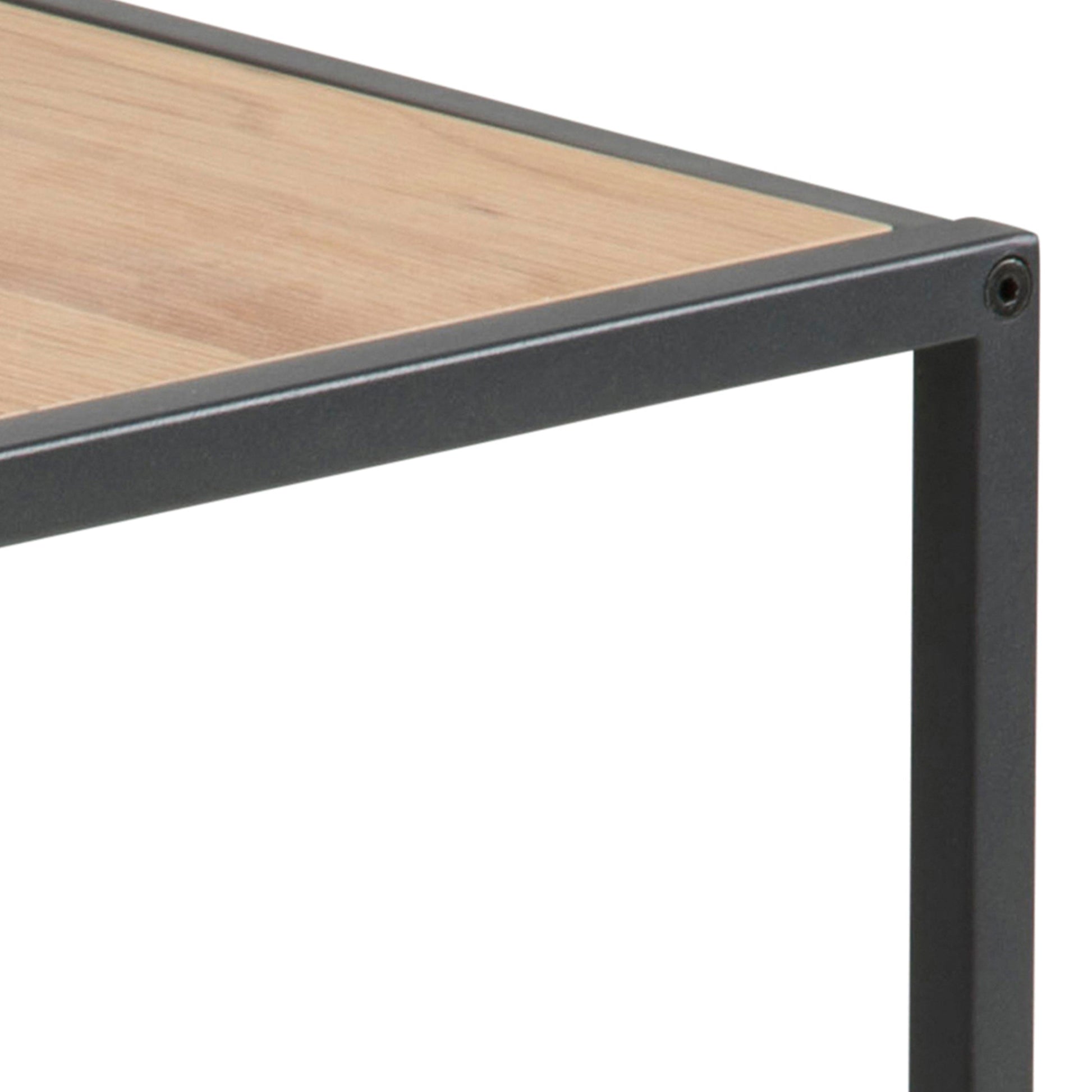 Cote | Furniture Seaford Nest of Tables, Metal Frames with Oak Top - Black Seaford, Nest of Tables 90A0000091847