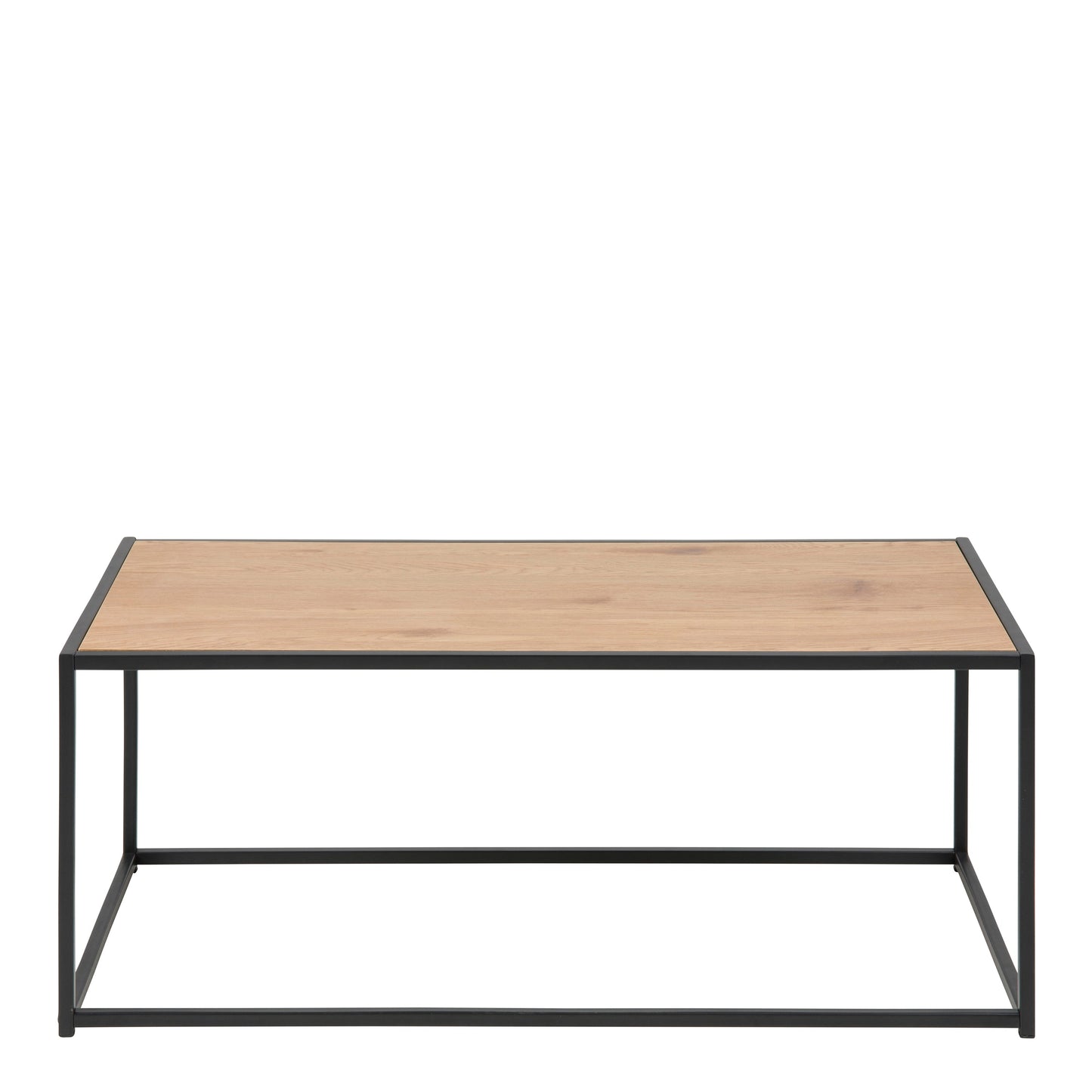 Cote | Furniture Seaford Coffee Table, Metal Frame with Oak Top - Black Seaford, Coffee Tables 90A0000091848