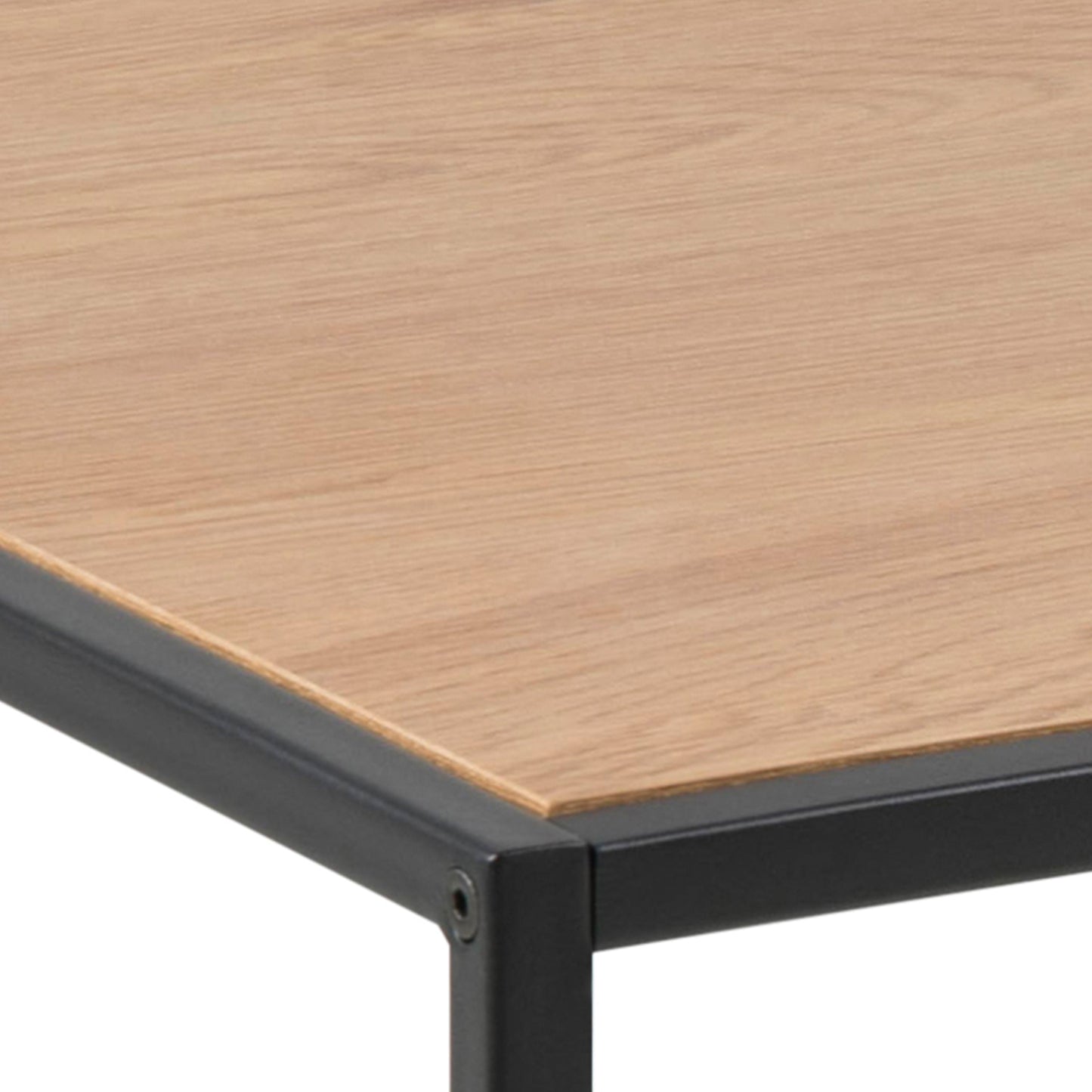 Cote | Furniture Seaford Coffee Table, Metal Frame with Oak Top - Black Seaford, Coffee Tables 90A0000091848