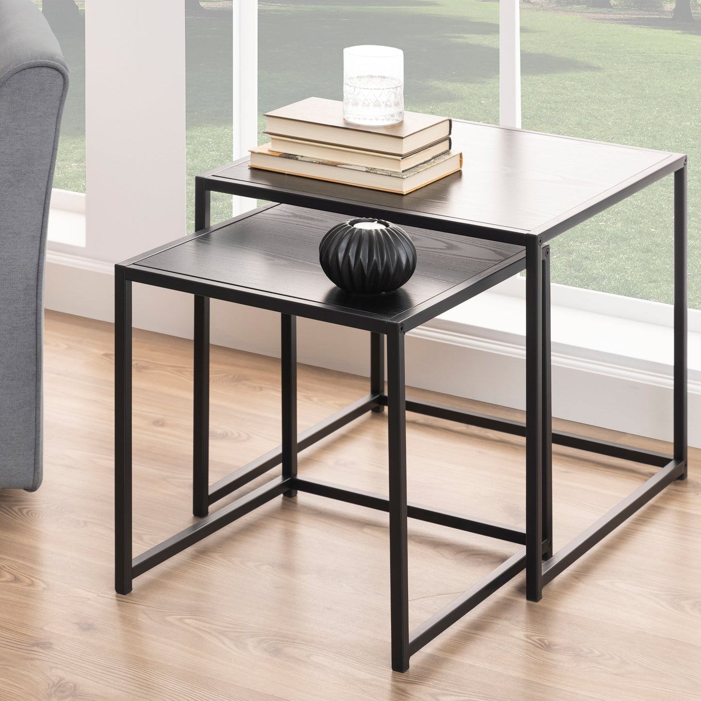 Cote | Furniture Seaford Nest of Tables - Ash Black Seaford, Nest of Tables 90A0000091851