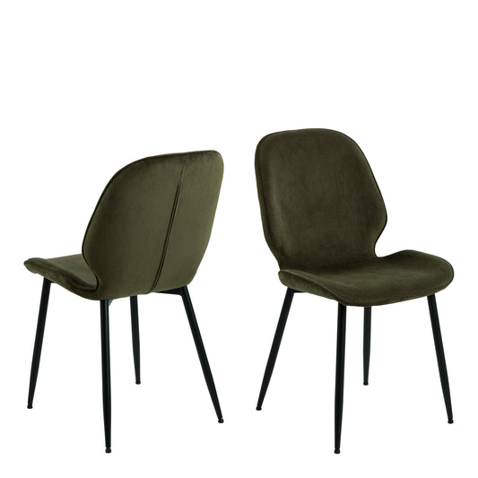 Cote | Furniture Femke Dining Chairs - Olive Green (Set of 4) Femke, Dining Chairs 90A0000093207