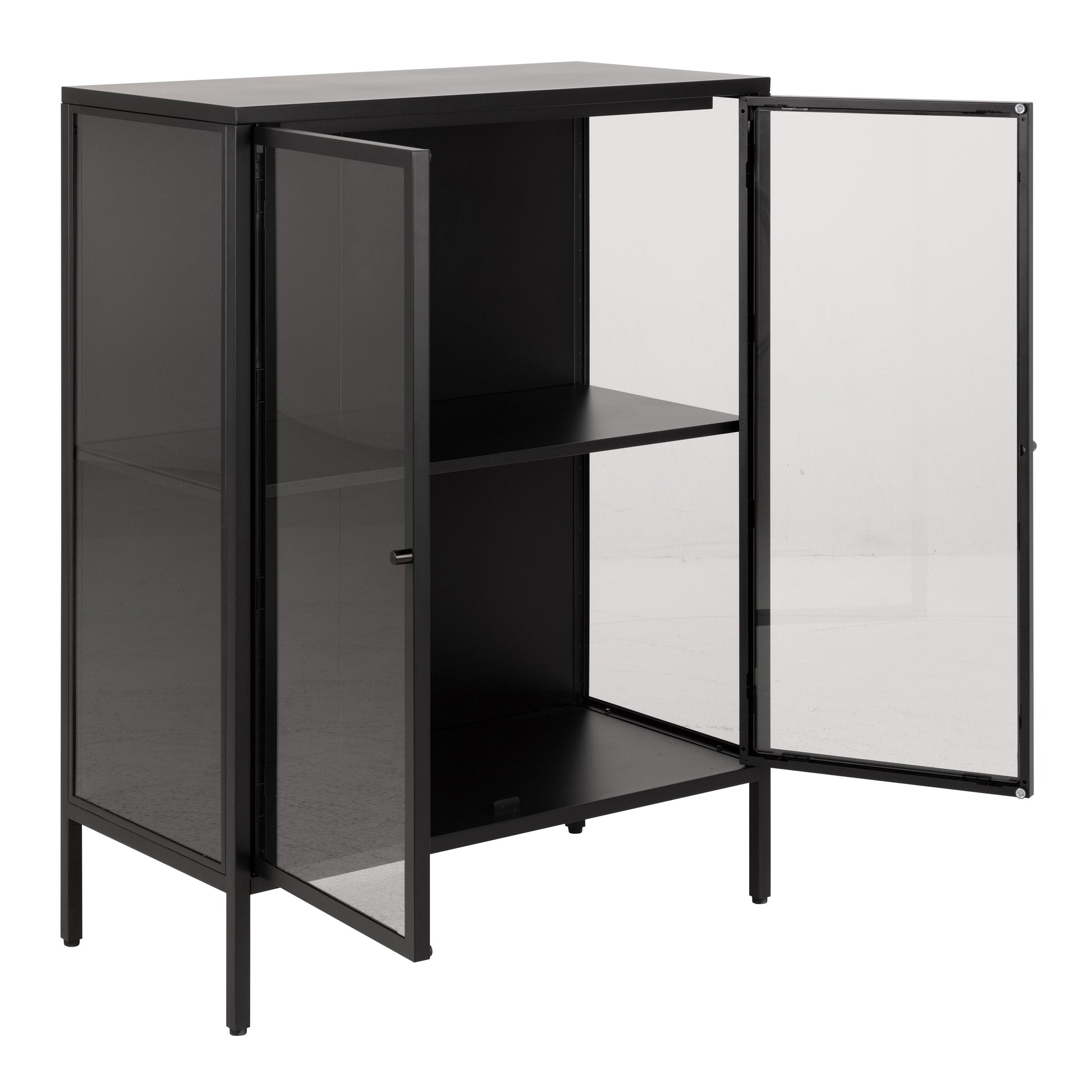 Cote | Furniture Newcastle Display Cabinet, Low 2 Door - Black Newcastle, Display Cabinets 90A0000093722