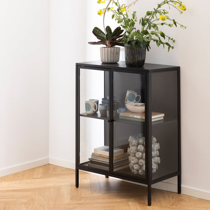 Cote | Furniture Newcastle Display Cabinet, Low 2 Door - Black Newcastle, Display Cabinets 90A0000093722