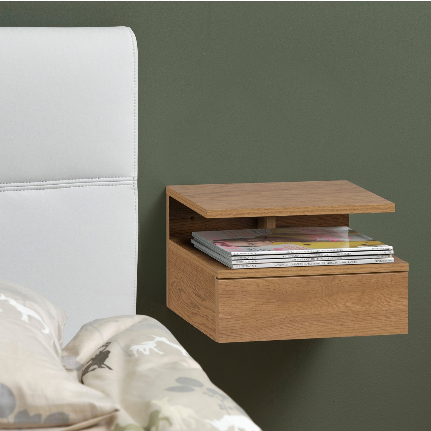 Cote | Furniture Ashlan Bedside Table 1 Drawer - Oak Ashlan, Bedside Tables 90A0000093759