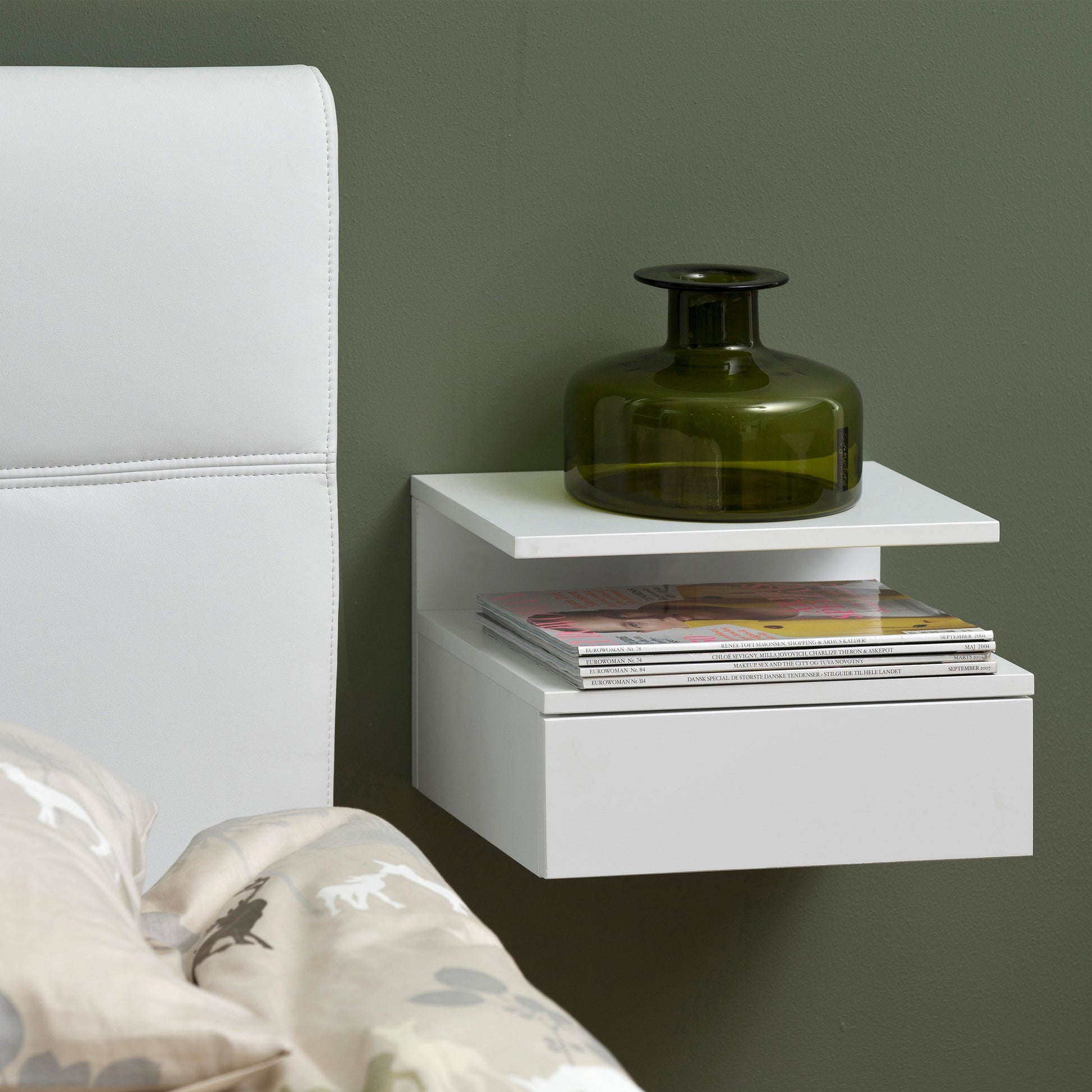 Cote | Furniture Ashlan Bedside Table 1 Drawer - White Ashlan, Bedside Tables 90A0000093761