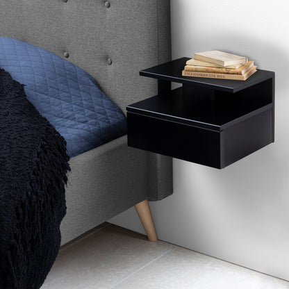 Cote | Furniture Ashlan Bedside Table 1 Drawer - Black Ashlan, Bedside Tables 90A0000093762