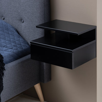 Cote | Furniture Ashlan Bedside Table 1 Drawer - Black Ashlan, Bedside Tables 90A0000093762