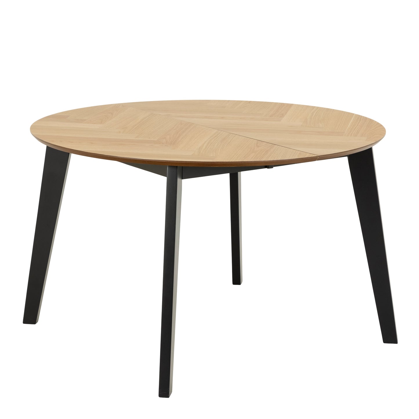 Cote | Furniture Georgetown 4-6 Seater Extendable Dining Table Round - Oak & Black Georgetown, Dining Tables 90A0000093842