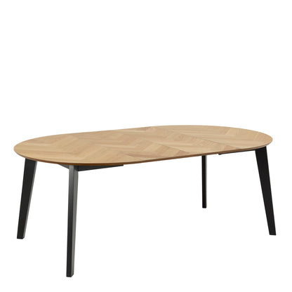 Cote | Furniture Georgetown 4-6 Seater Extendable Dining Table Round - Oak & Black Georgetown, Dining Tables 90A0000093842