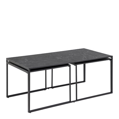 Cote | Furniture Infinity Coffee Table, Square Setin - Black (Set of 3) Infinity, Coffee Tables 90A0000094033