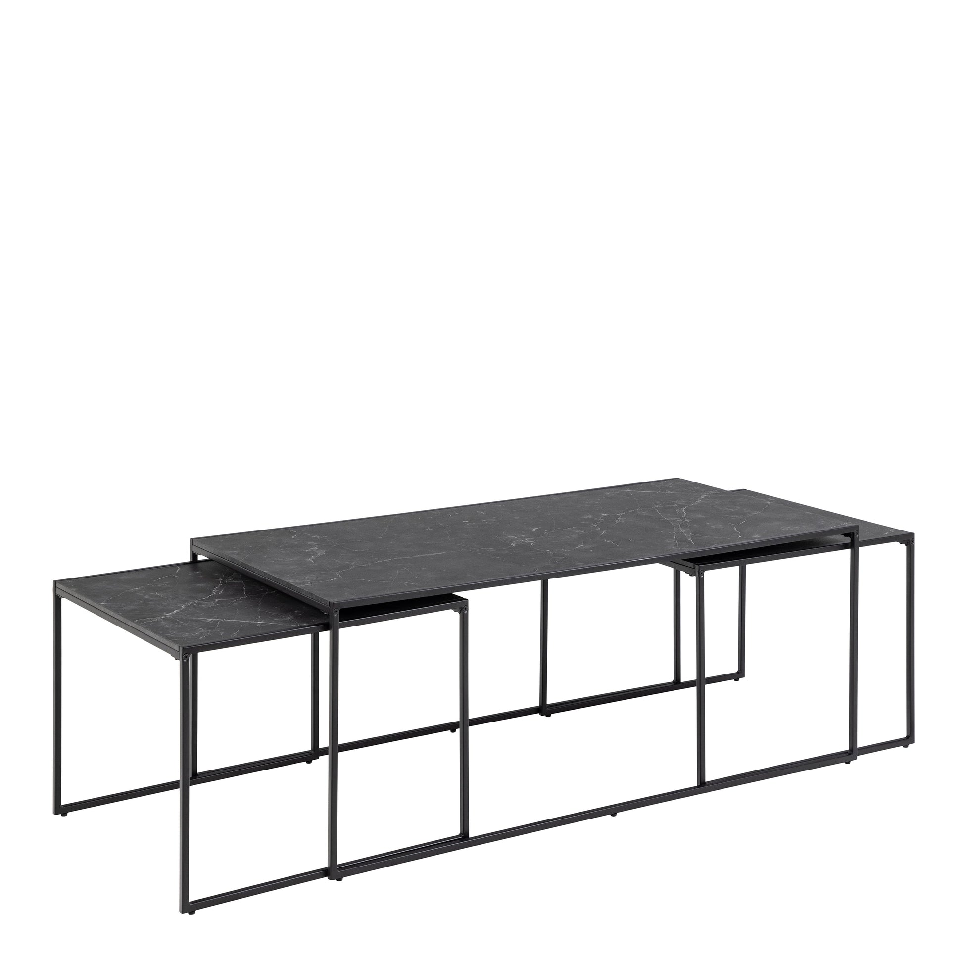 Cote | Furniture Infinity Coffee Table, Square Setin - Black (Set of 3) Infinity, Coffee Tables 90A0000094033