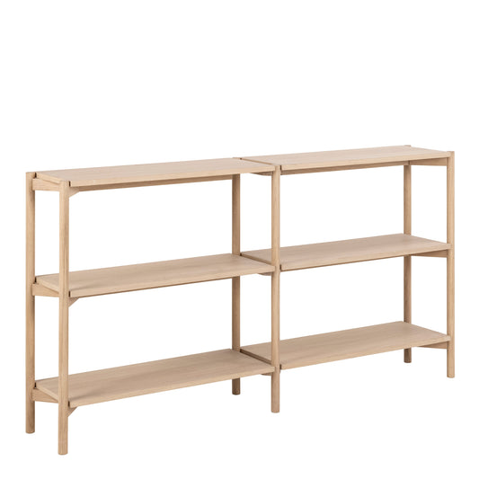 Cote | Furniture Braidwood Bookcase, Low with 4 Shelves - White Braidwood, Bookcases 90A0000095373