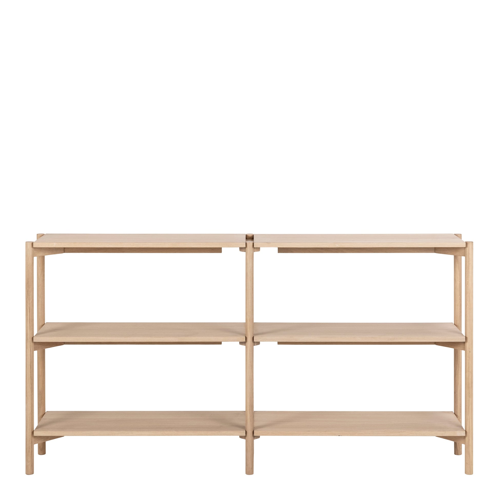 Cote | Furniture Braidwood Bookcase, Low with 4 Shelves - White Braidwood, Bookcases 90A0000095373