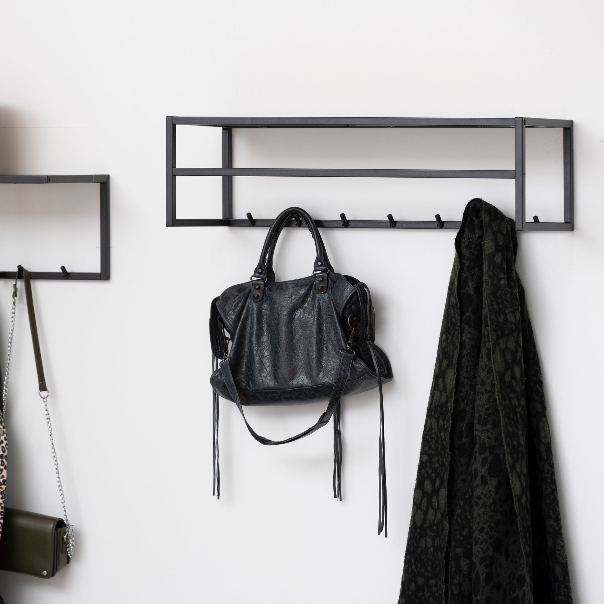 Cote | Furniture Seaford Coat Rack - Black & Oak Seaford, Coat Stands & Racks 90A0000095659