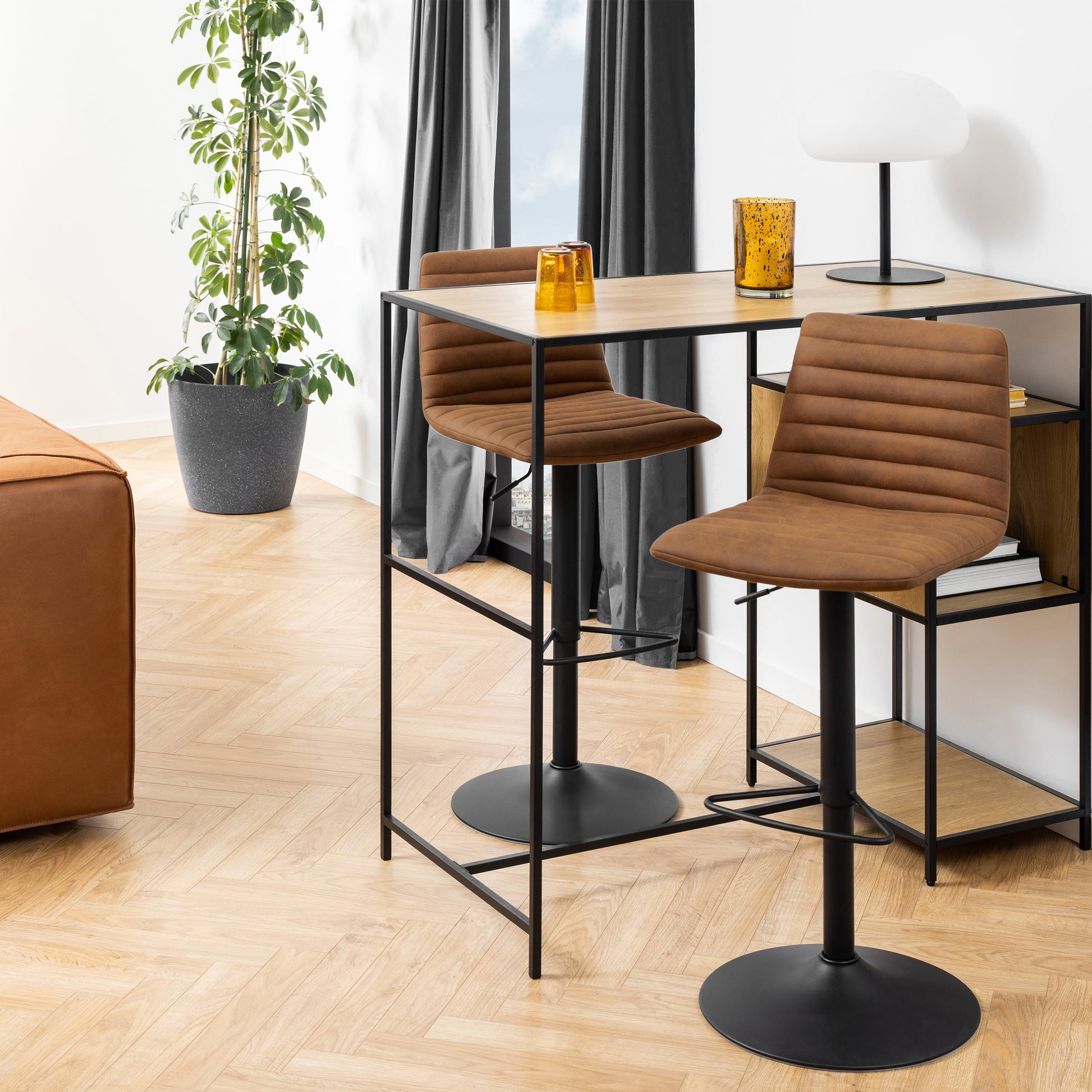 Cote | Furniture Kimmy Bar Stool - Brown (Set of 2) Kimmy, Bar Stools 90A0000096069