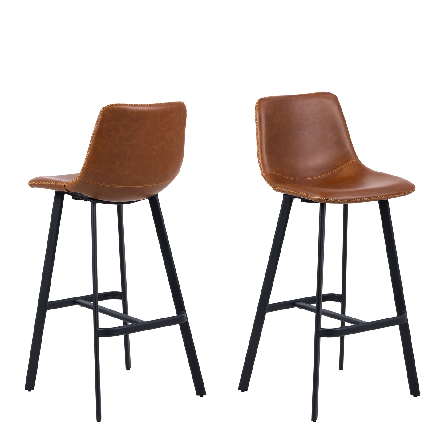 Cote | Furniture Oregon Bar Chairs - Brown (Set of 2) I_Oregon, Bar Stools 90A0000096091