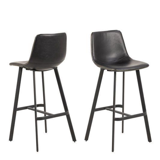 Cote Furniture |  Oregon Bar Chairs - Black (Set of 2) I_Oregon, Bar Stools 90A0000096092